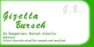 gizella bursch business card